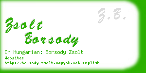 zsolt borsody business card